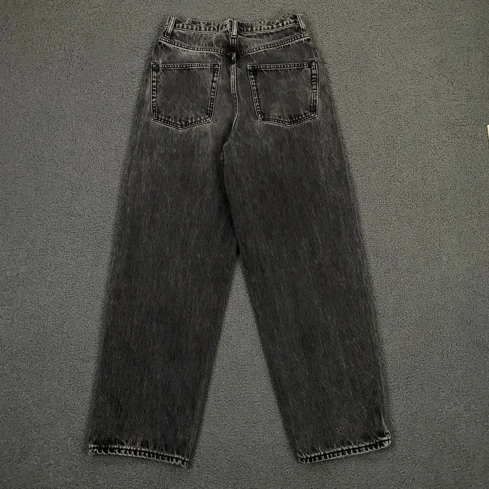 We The Free People Frank Dad Jean size 25 Black Relaxed Dark Wash Denim